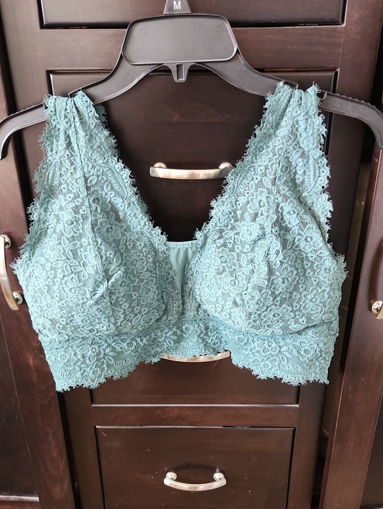 aerie Other - aerie Eyelash Lace Longline Bralette in Palm